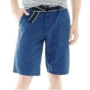 🆕️ 2 Pairs Men J.Ferrar belted Ripstop Shorts.